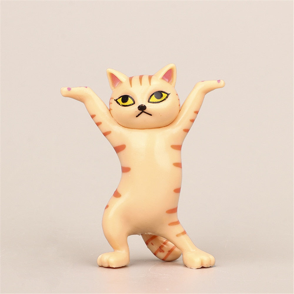 Funny Cat Figurines - Orange / China