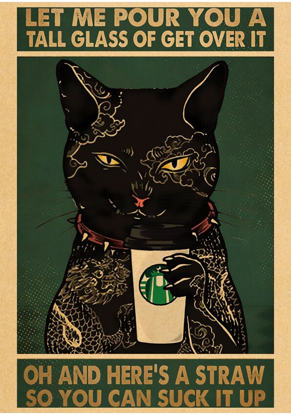 Funny Cat Posters - 30X21cm / Let Me Pour - Cat poster