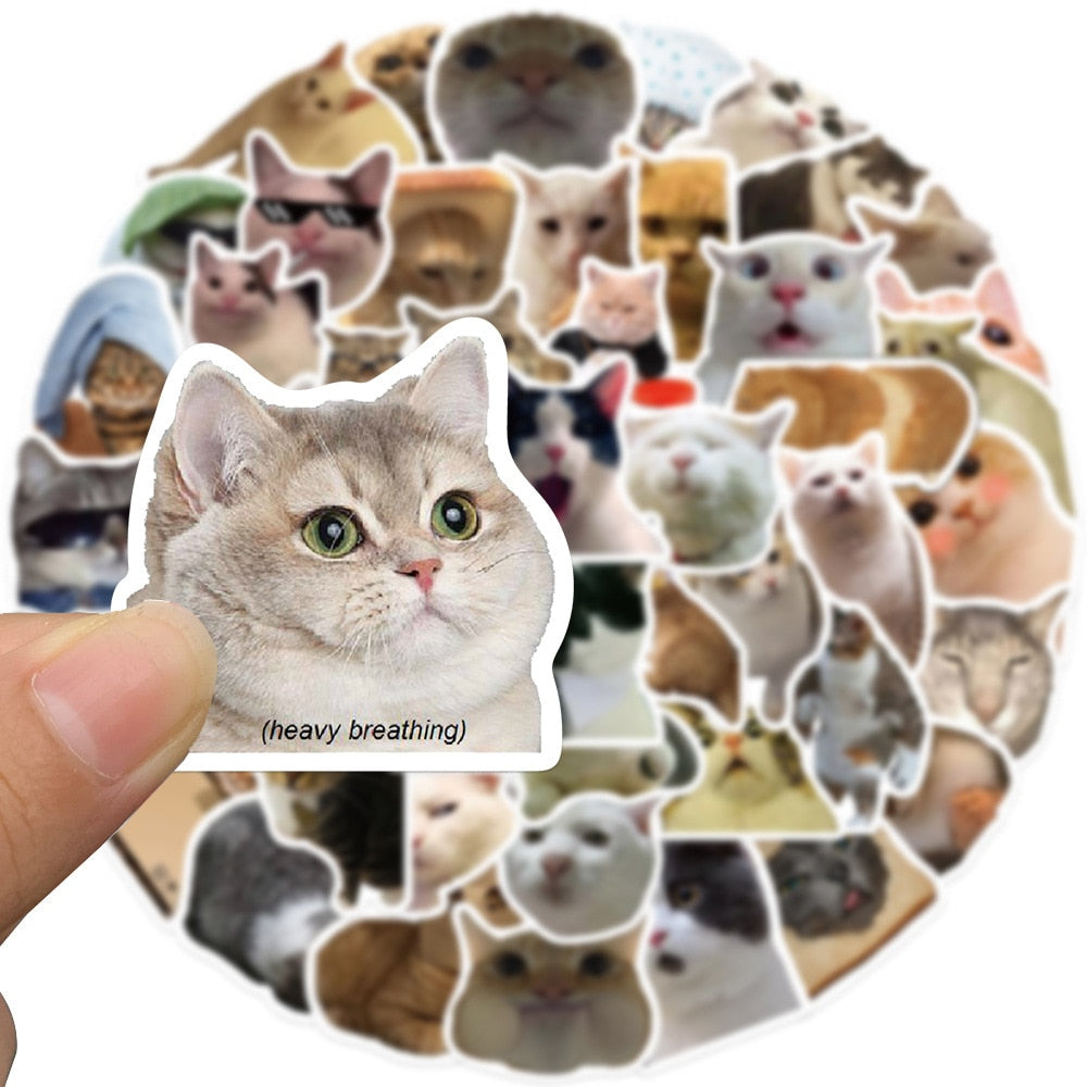 Hilarious & Funny Cat Waterproof Sticker Pack - 30pcs