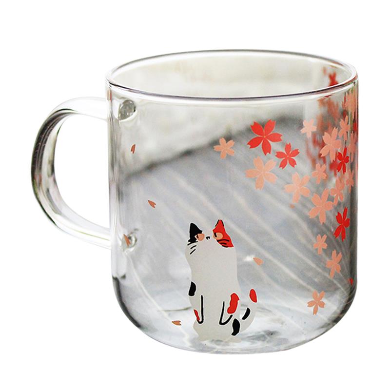 Glass Cat Mug - Sit / 201-300ml