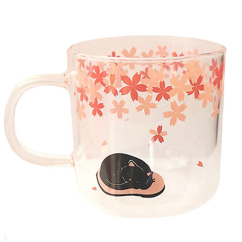 Glass Cat Mug - Sleep / 201-300ml