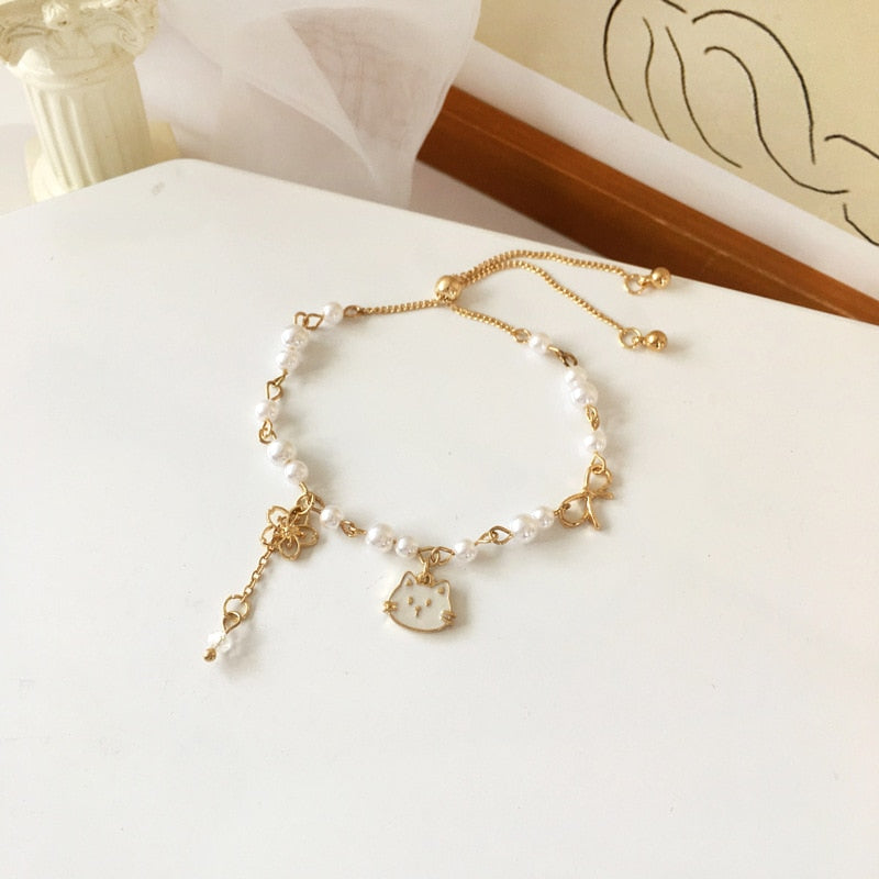 Gold Cat Bracelet - Cat bracelet