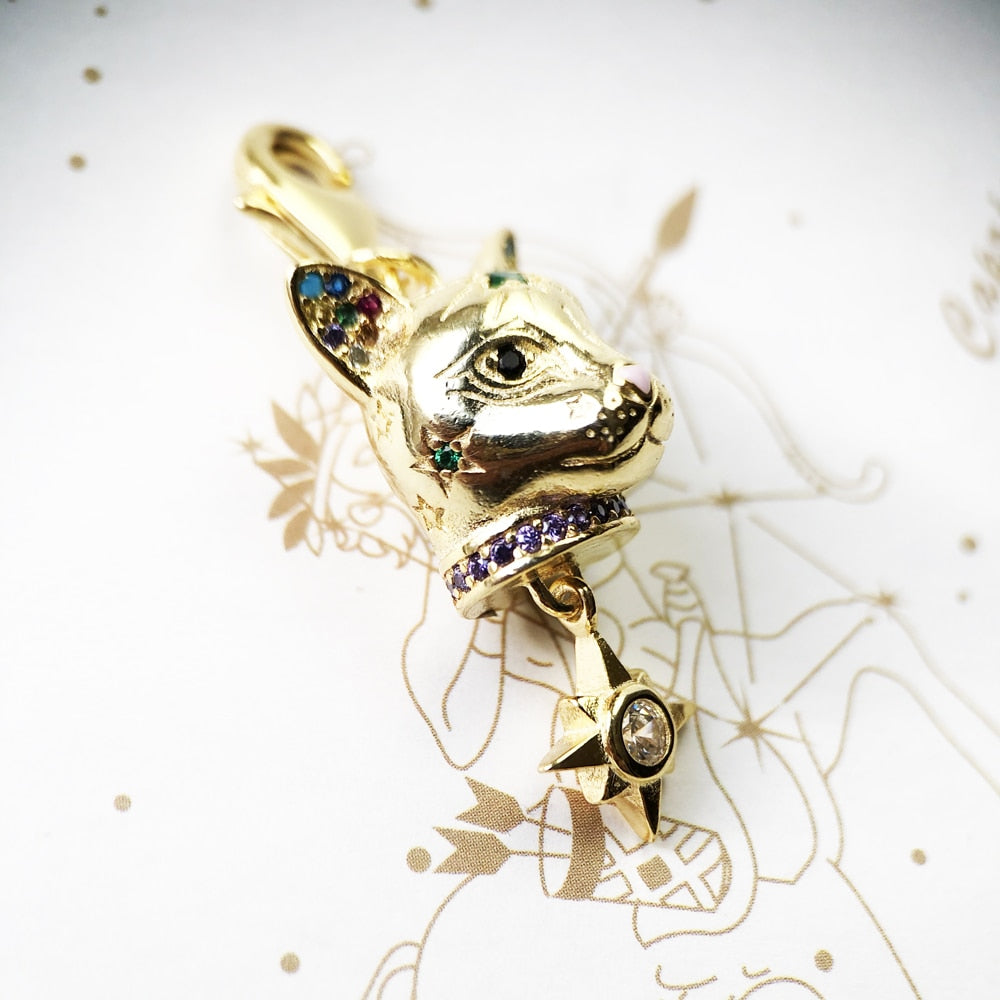 Gold Cat Charm - Cat charms