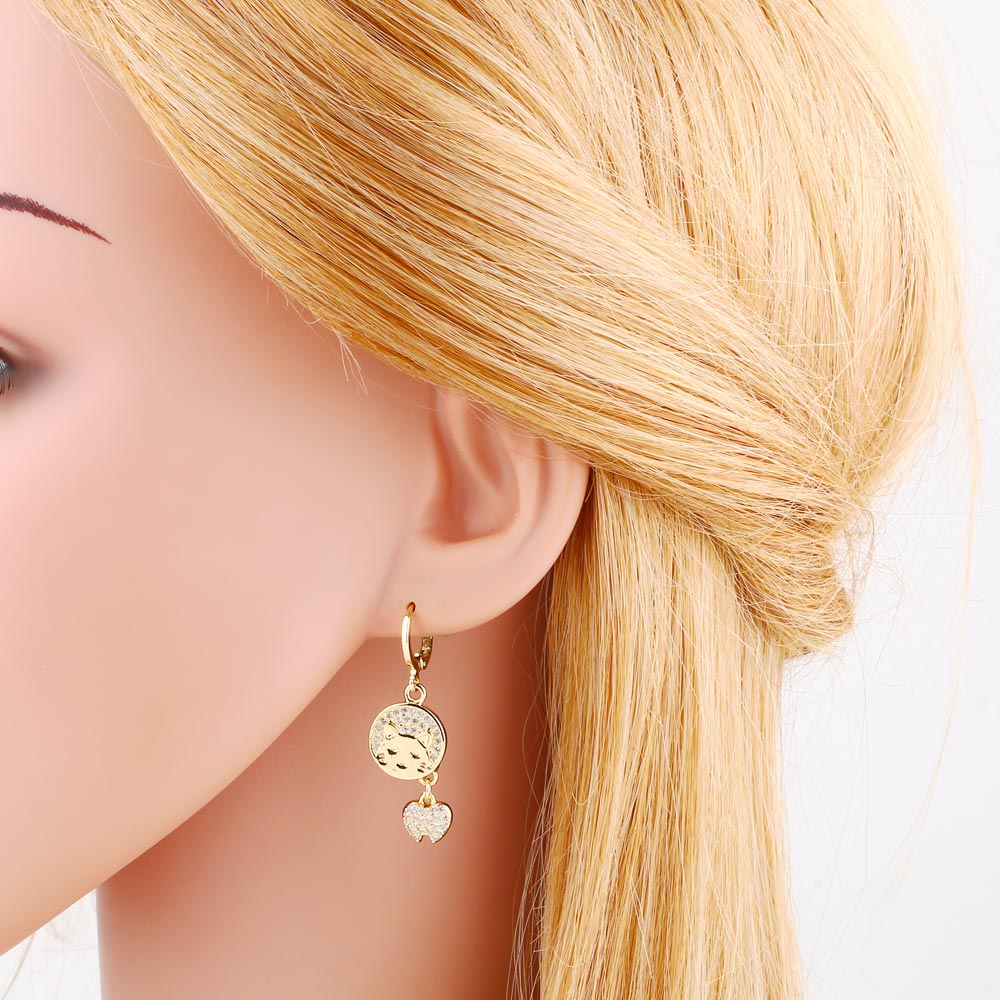 Gold Cat Earrings - Cat earrings