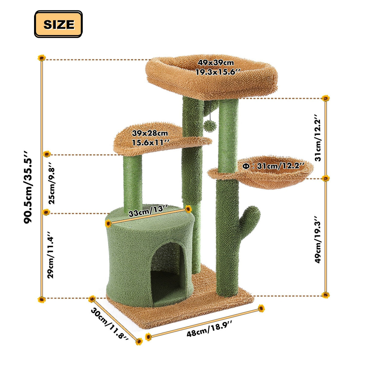 Green Cat Tree - Square / United States