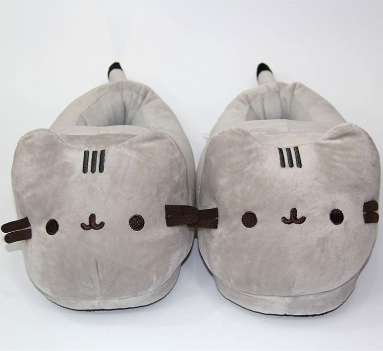 Grey Cat Slippers - Cat slippers