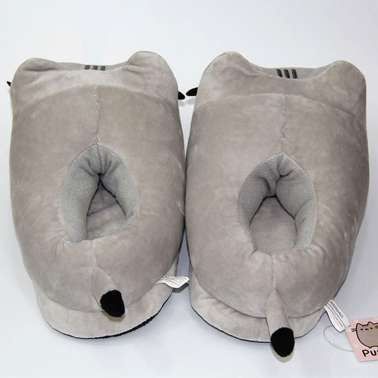 Grey Cat Slippers - Cat slippers