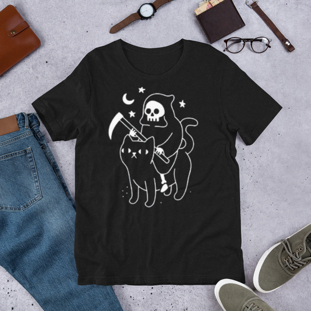 Grim Reaper cat shirt - XS