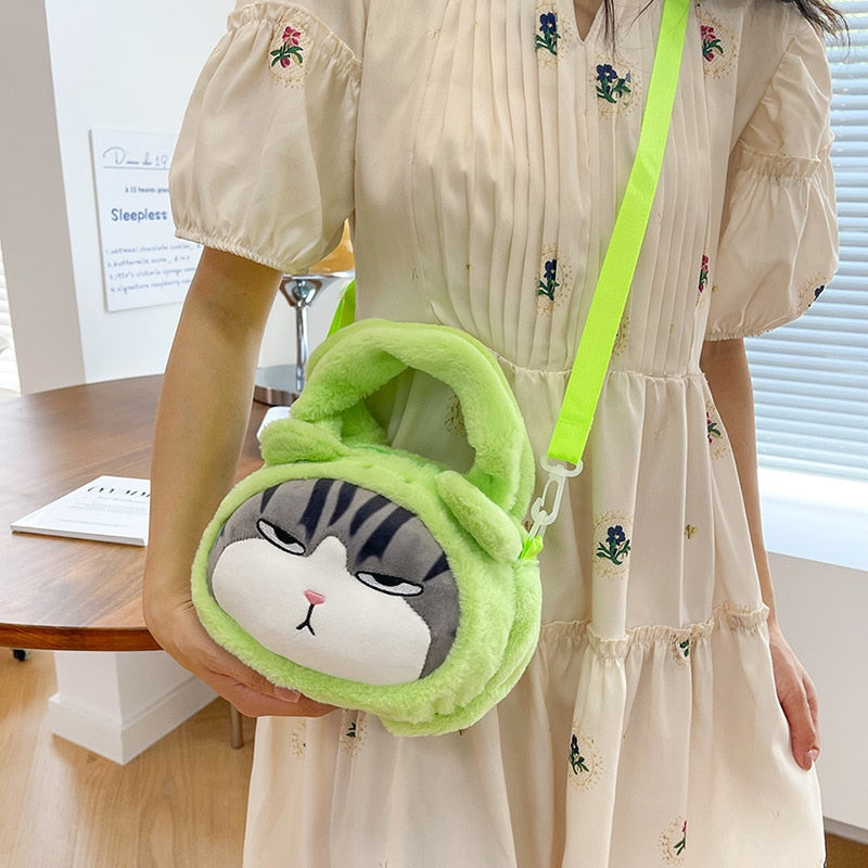 Grumpy Cat Crossbody Bag - Green - Cat Handbag