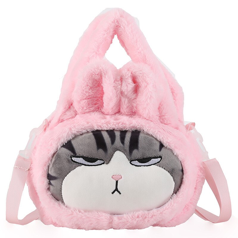 Grumpy Cat Crossbody Bag - Pink - Cat Handbag