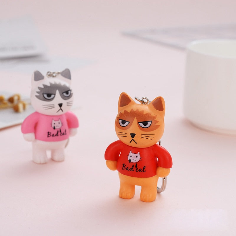 Grumpy Cat Keychain - Cat Keychains