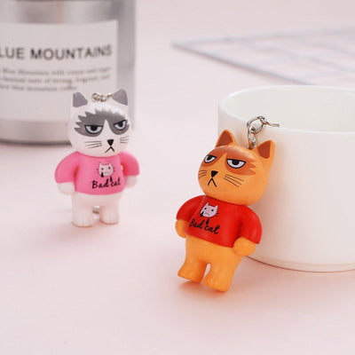Grumpy Cat Keychain - Cat Keychains