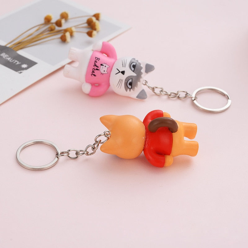 Grumpy Cat Keychain - Cat Keychains
