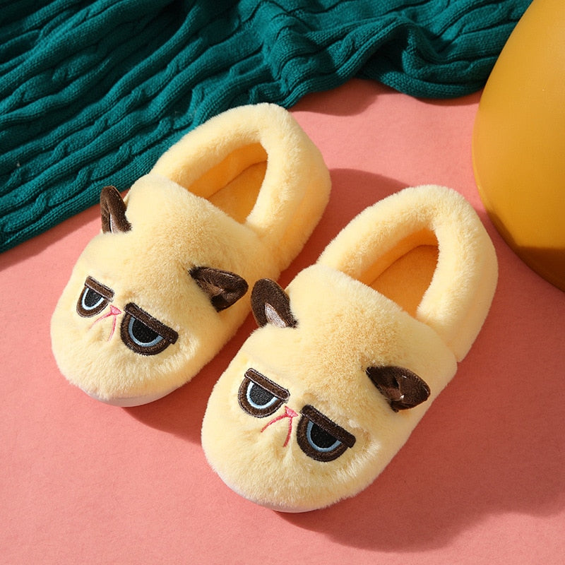 Grumpy Cat Slippers - Yellow B-loafer / CN 35-36 / China -