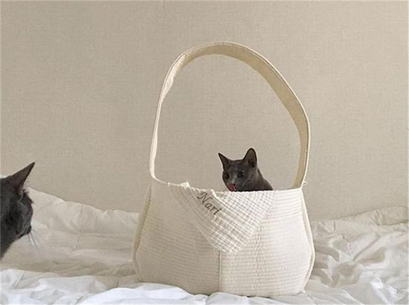 Handmade Cat Carrier Handbag - Handmade Cat Carrier Handbag
