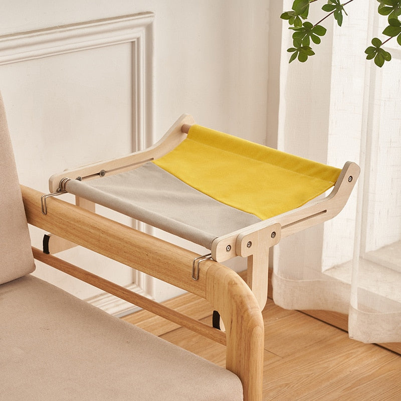 Hanging Cat Bed - Greyish Yellow