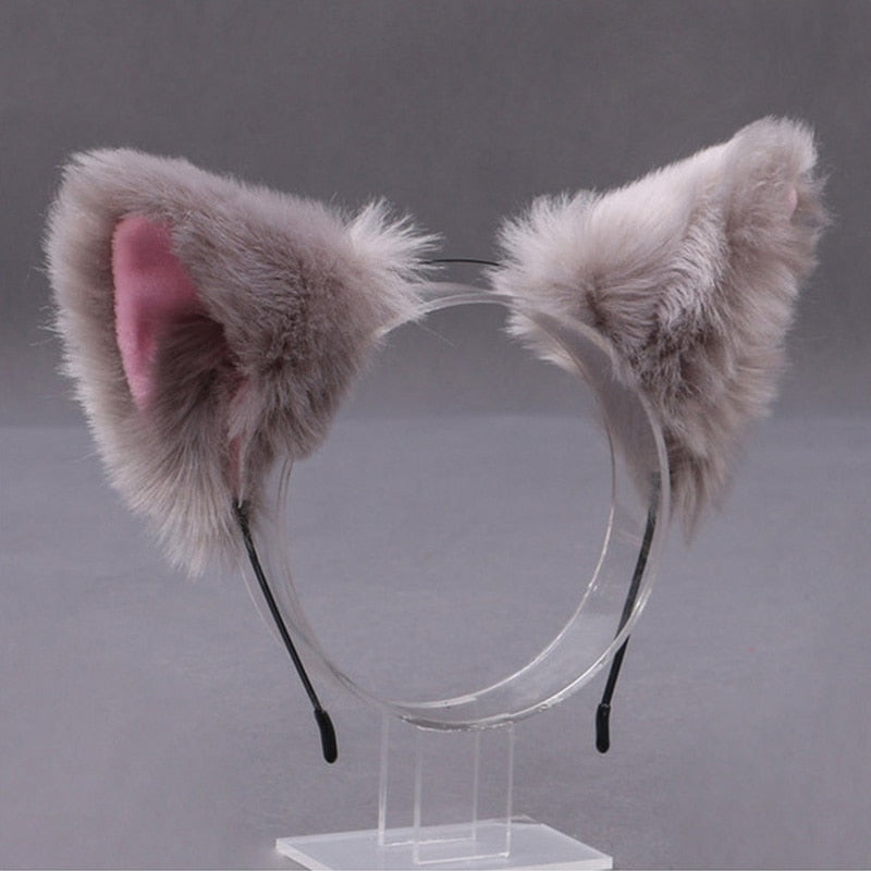 Headband with Cat Ears - D - Headband with Cat Ears