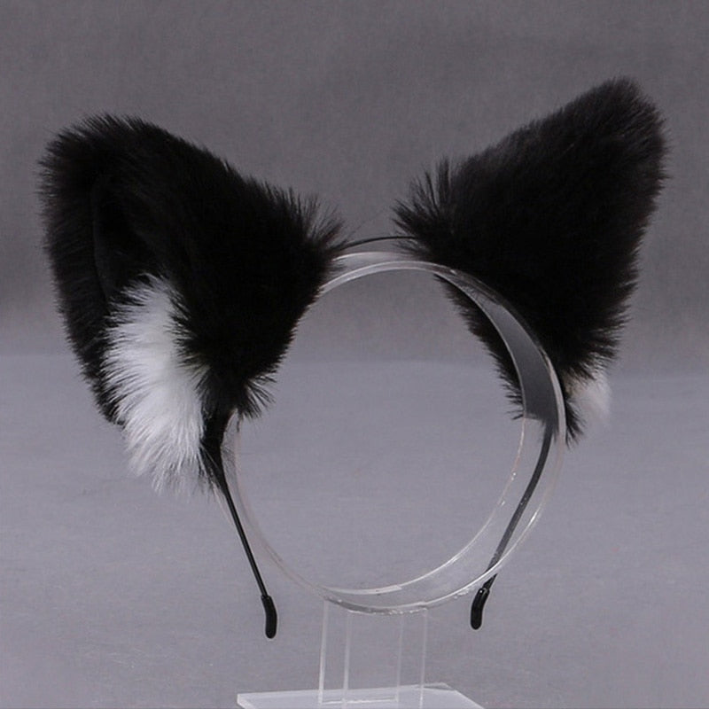 Headband with Cat Ears - A - Headband with Cat Ears