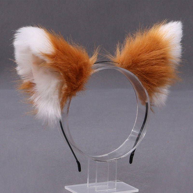 Headband with Cat Ears - K - Headband with Cat Ears