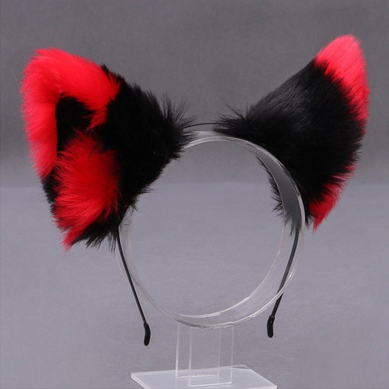 Headband with Cat Ears - Q - Headband with Cat Ears