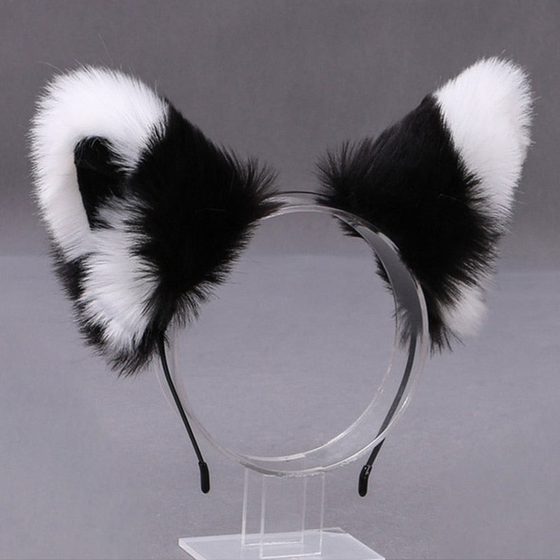 Headband with Cat Ears - G - Headband with Cat Ears
