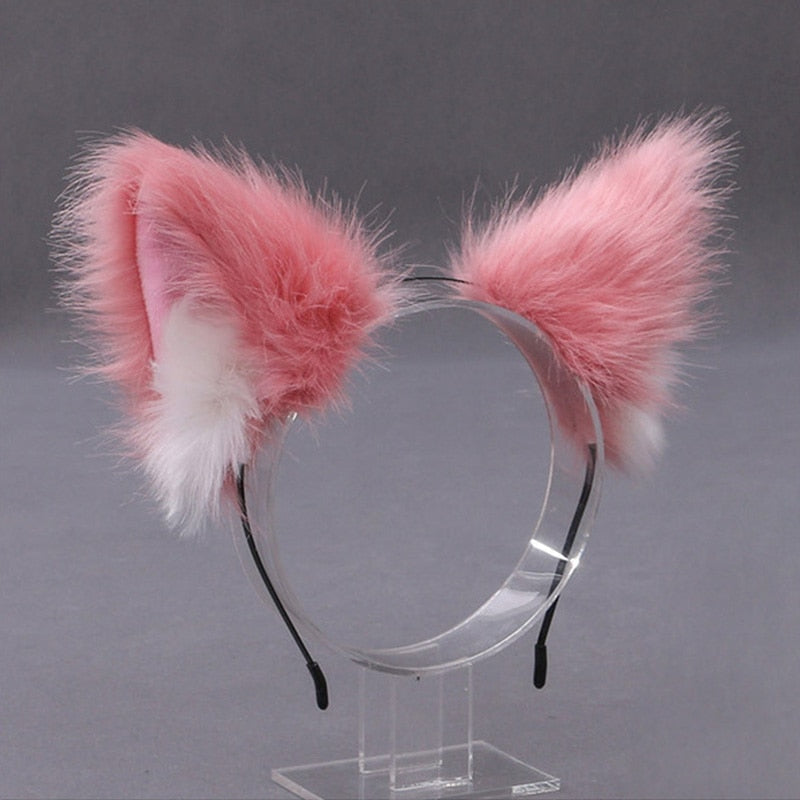 Headband with Cat Ears - F - Headband with Cat Ears