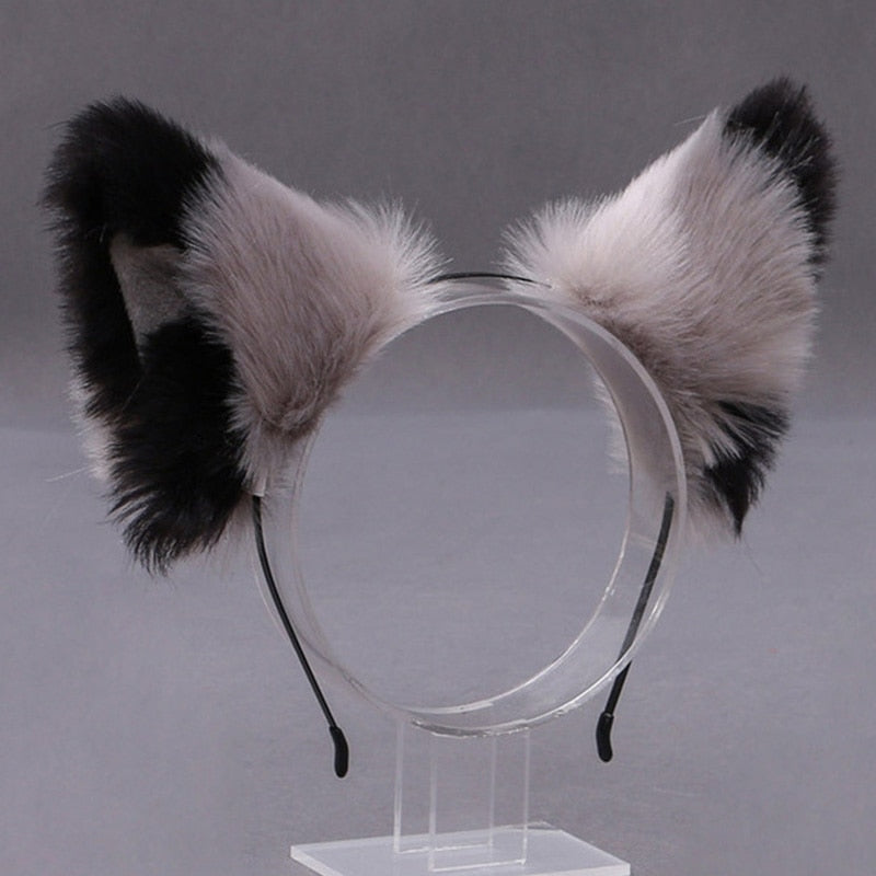 Headband with Cat Ears - J - Headband with Cat Ears