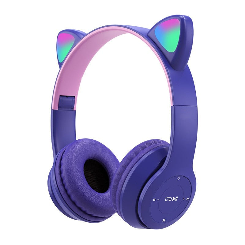 Headphones Cat Ears - Purple - Headphones With Cat Ears
