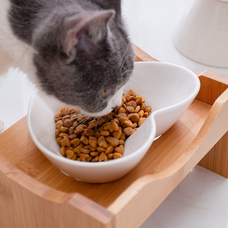 Heart Shaped Cat Bowl - Cat Bowls
