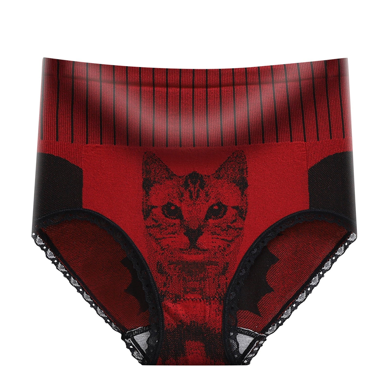 High Waist Cat Panties - as photo 5 / M / China - Cat