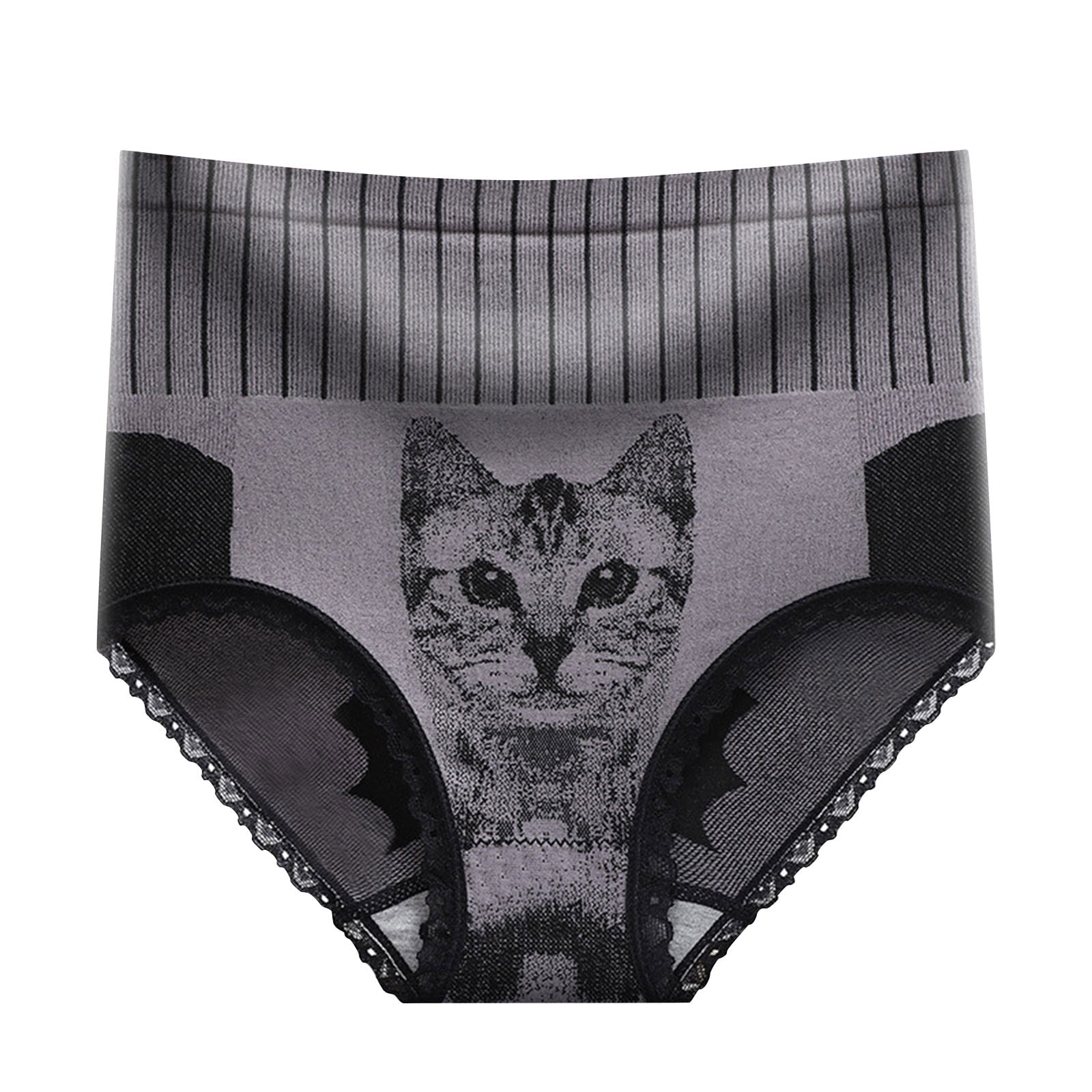 High Waist Cat Panties - as photo 4 / M / China - Cat