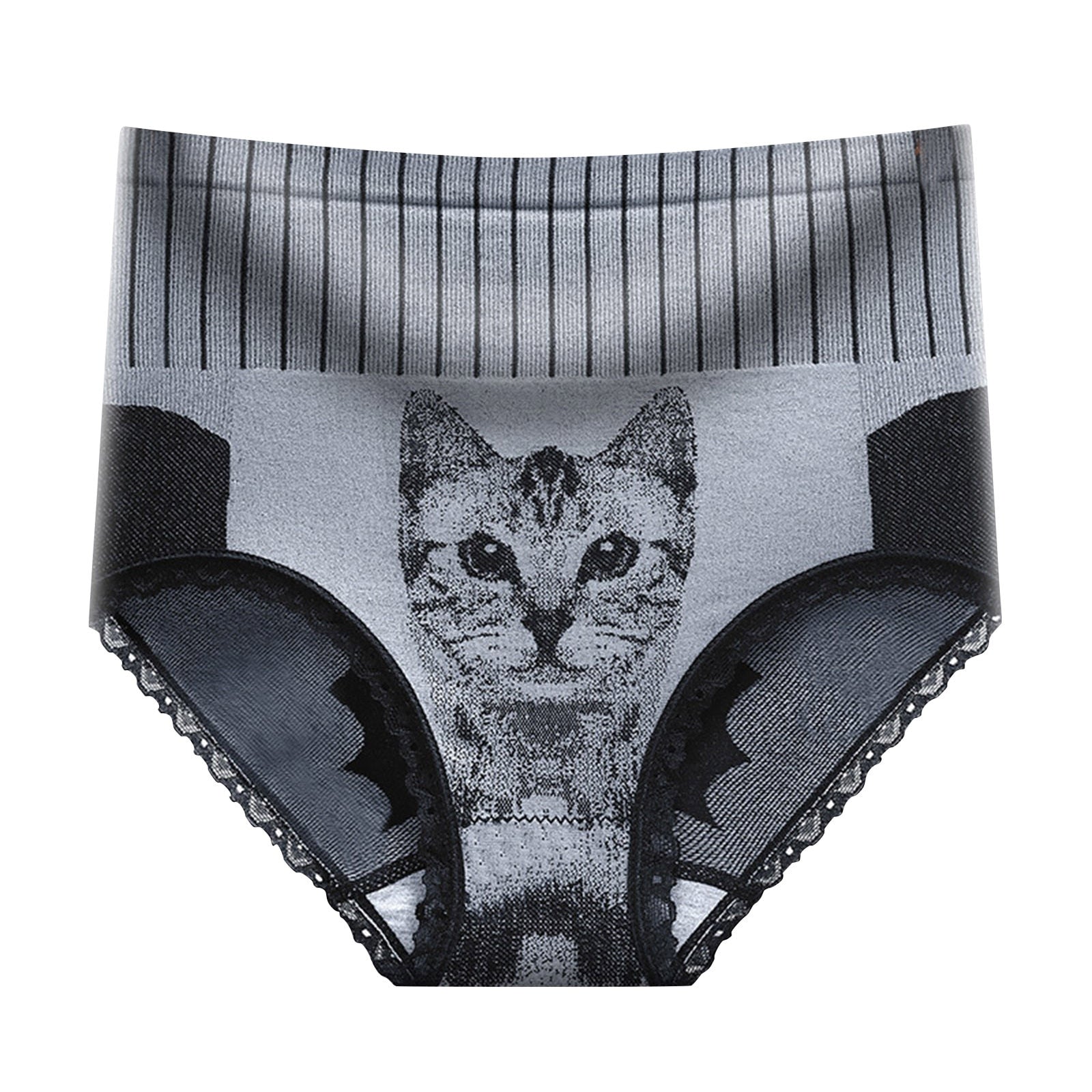 High Waist Cat Panties - as photo 3 / M / China - Cat
