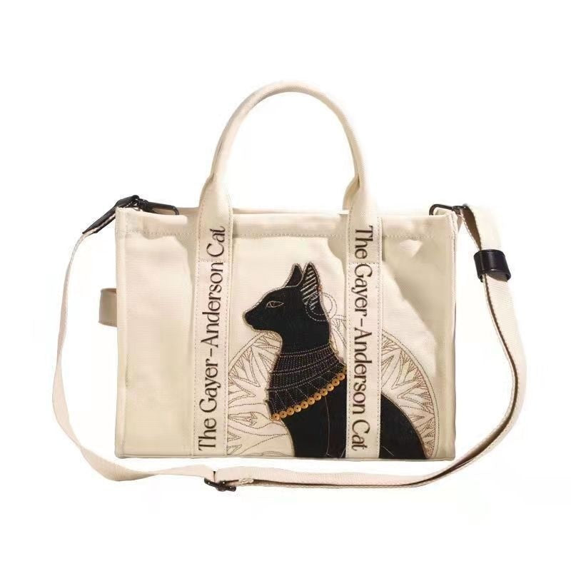 Hippie Cat Handbag - White - Cat Handbag