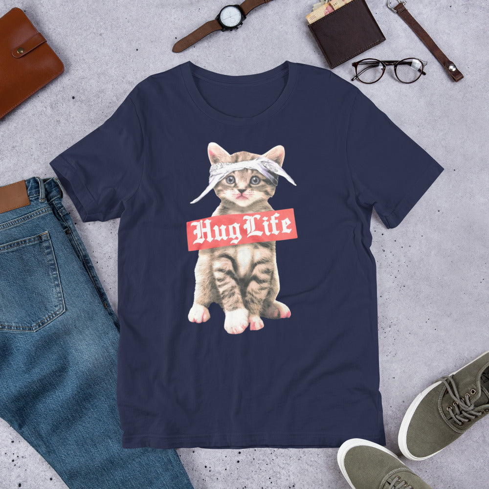 Hug Life cat shirt - Navy / XS