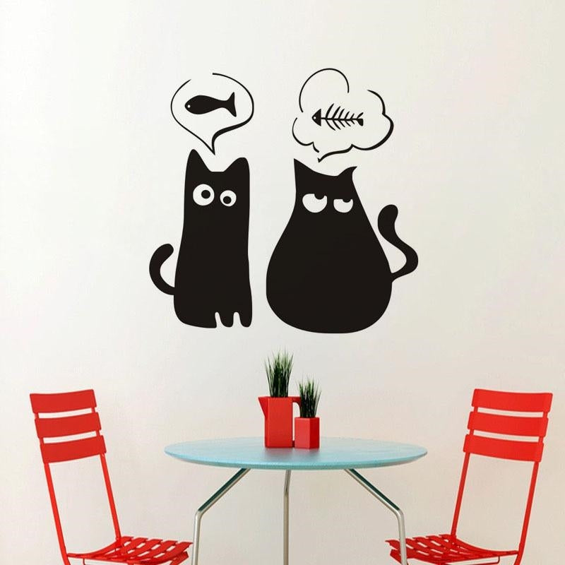 Hungry Black Toms Cat Sticker