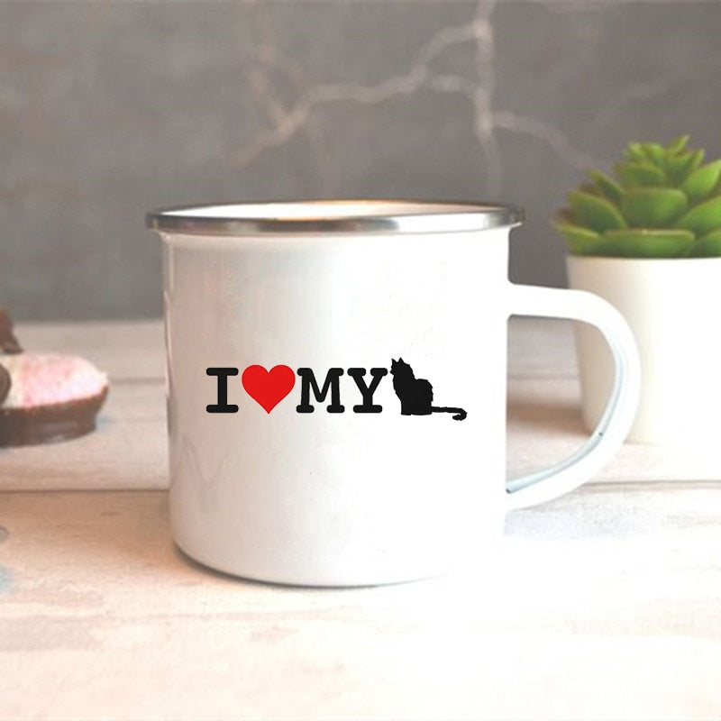 I Love Cat Mug - Heart / 360ML
