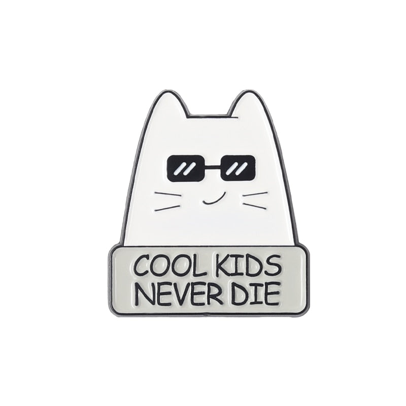 I’m Fine Enamel Pins - cool kids