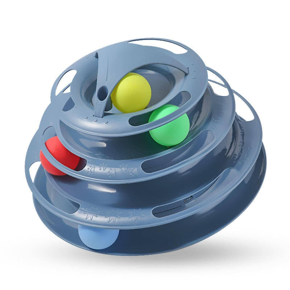 Interactive Tower Cat Toy - Dark Blue - Cat Toys
