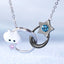 Interlocking Cat Necklace - Cat necklace