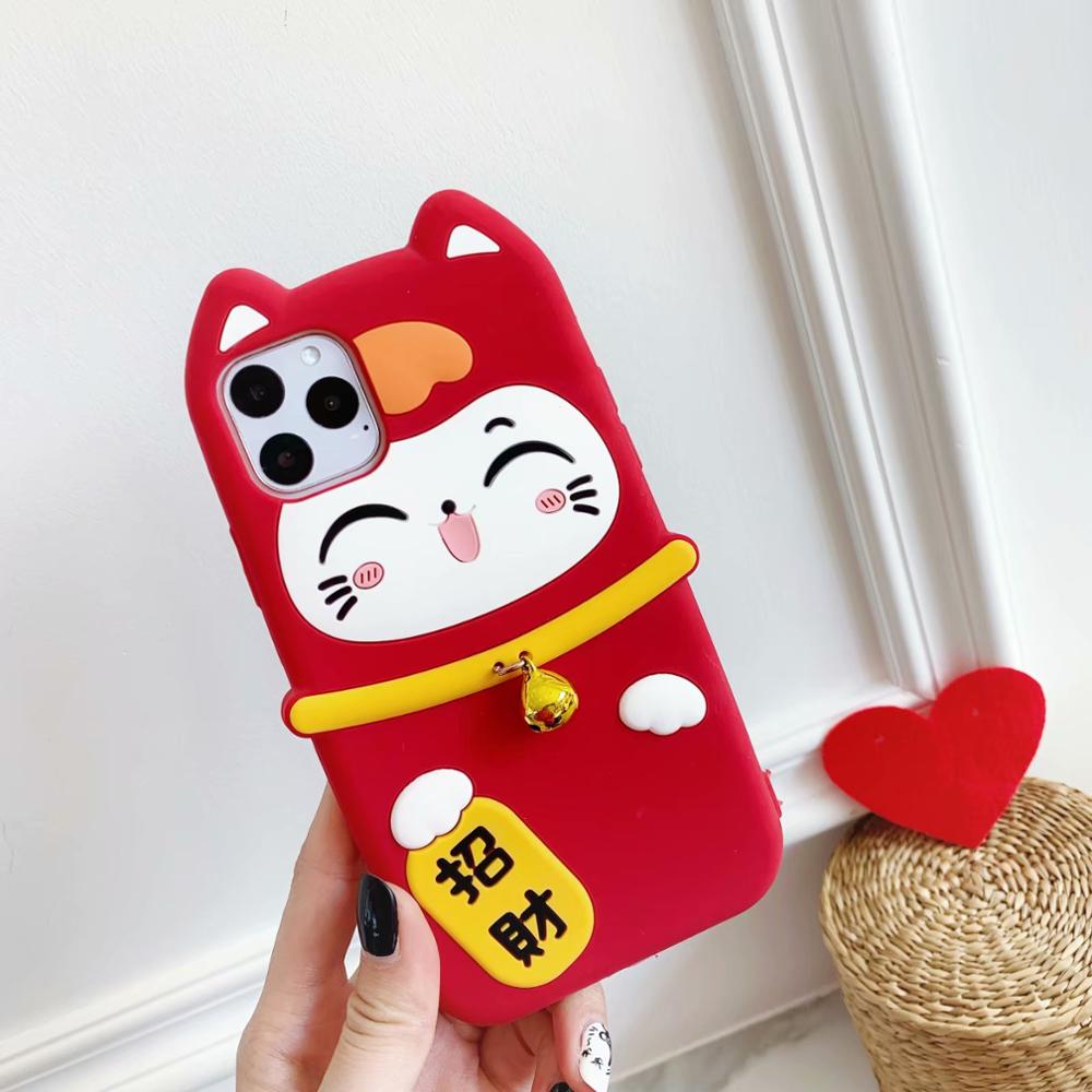 iPhone 3D Cat Phone Case - For iPhone 11 / Red - Cat Phone
