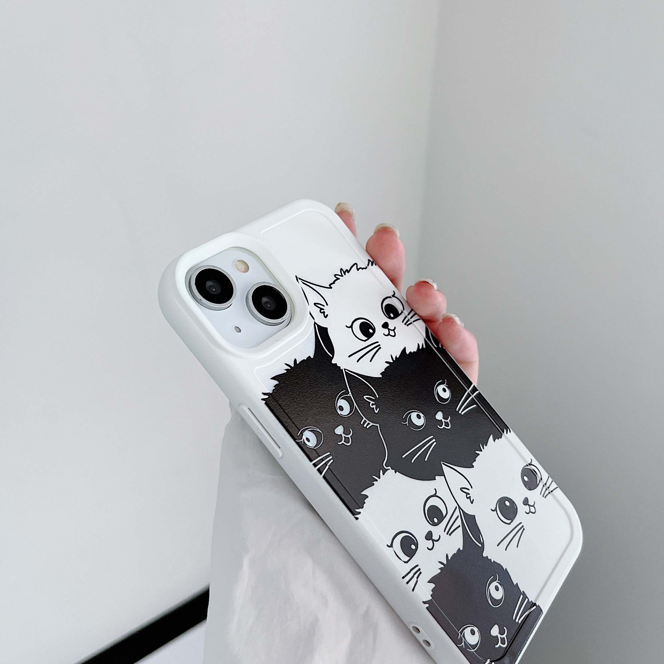 iPhone Black and White Phone Case - Cat Phone Case