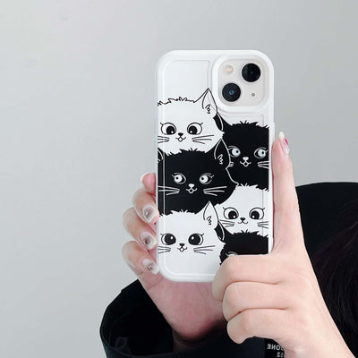 iPhone Black and White Phone Case - Cat Phone Case
