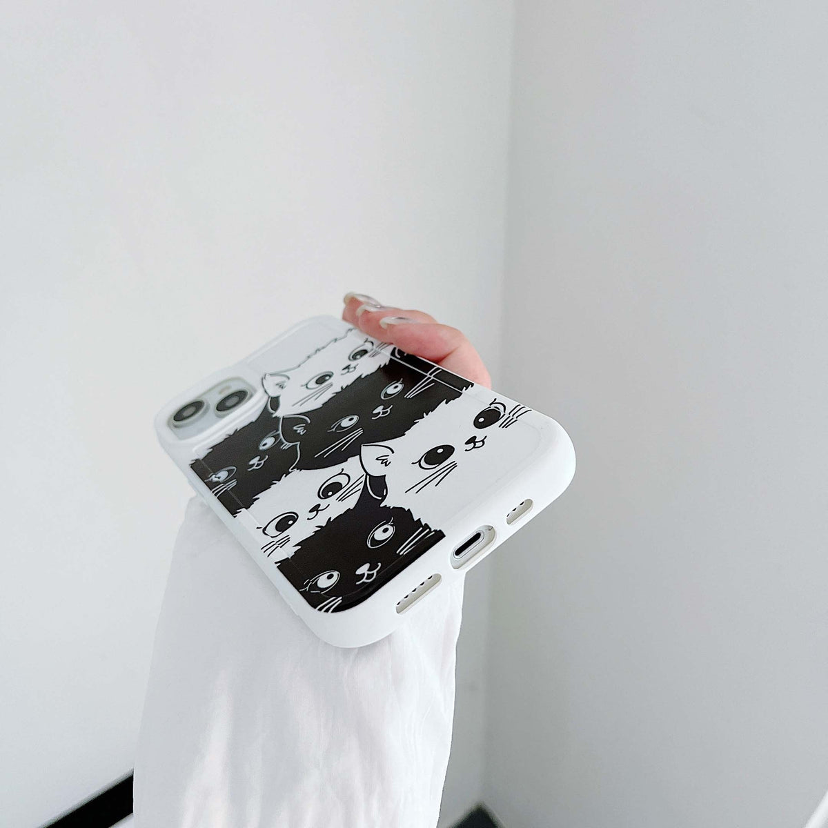 iPhone Black and White Phone Case - Cat Phone Case