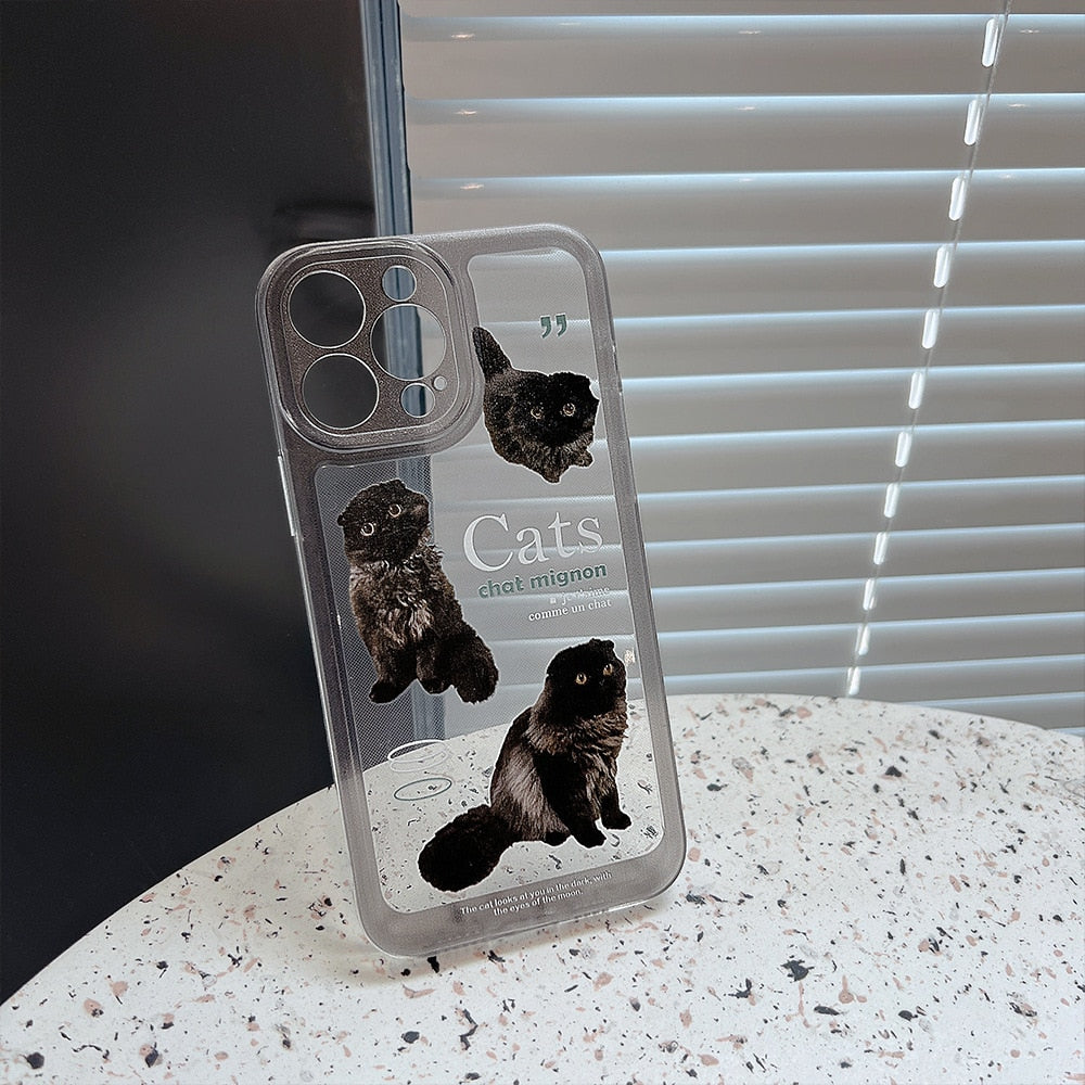iPhone Black Cat Cell Phone Case - Cat Phone Case