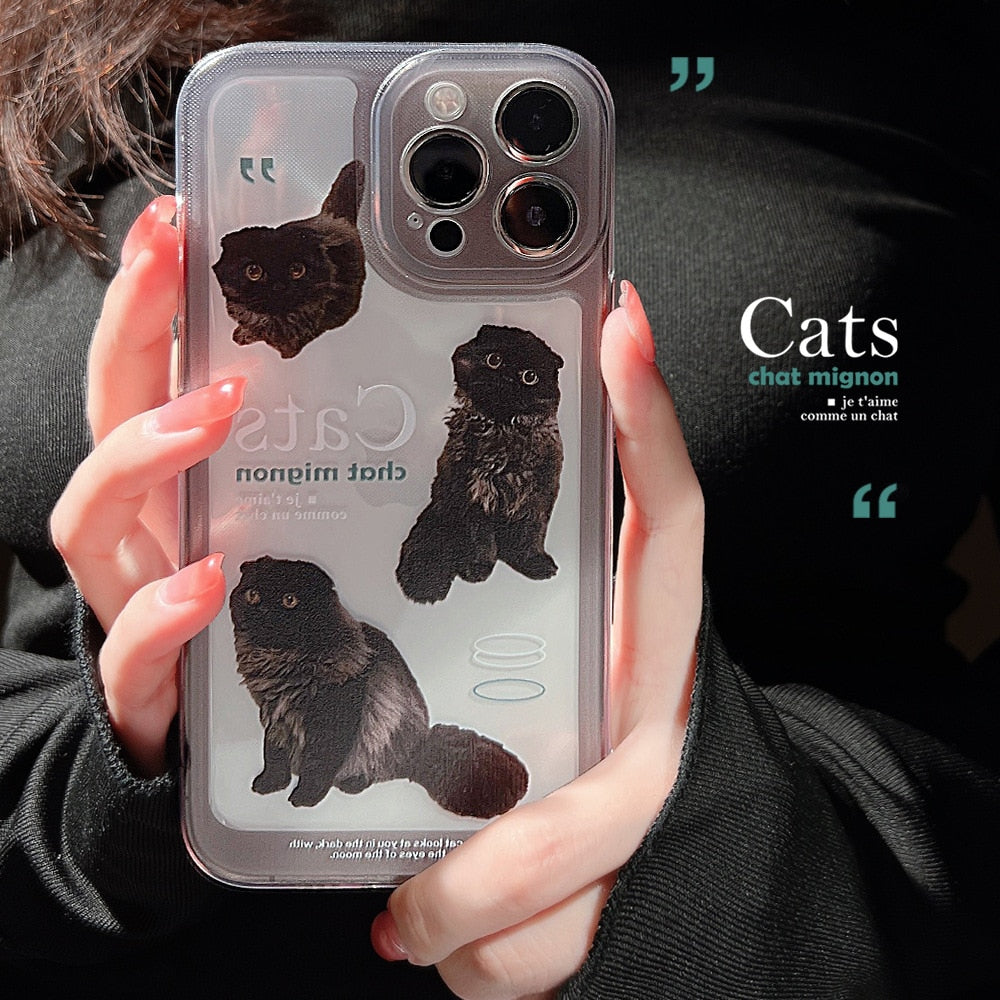 iPhone 13 mini Wallet Phone Case Black Cat