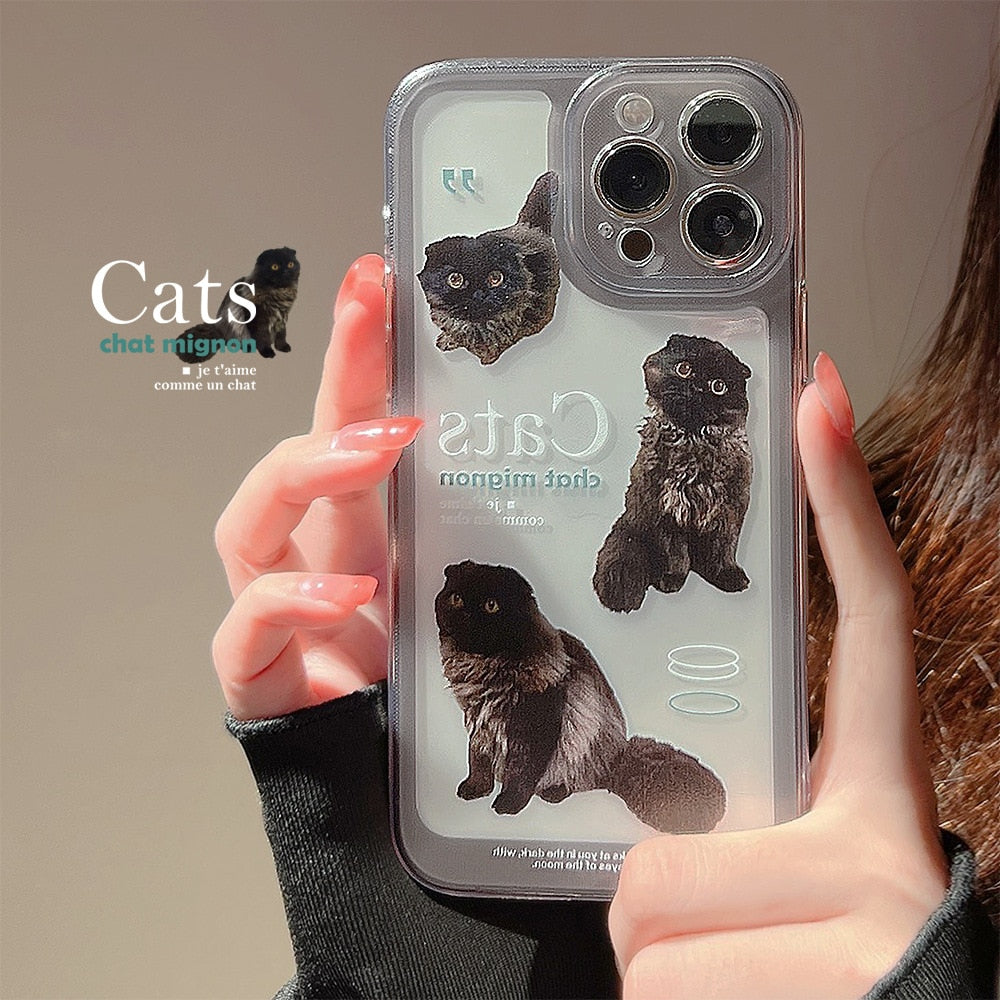 iPhone Black Cat Cell Phone Case - Cat Phone Case