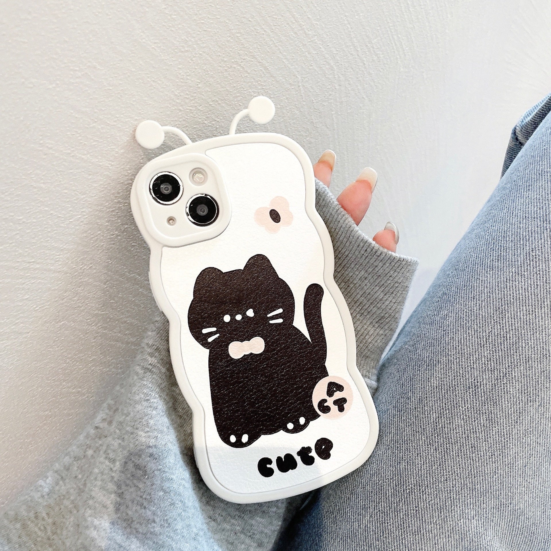 iPhone Butterfly Cat Phone Case - for iphone X / White - Cat