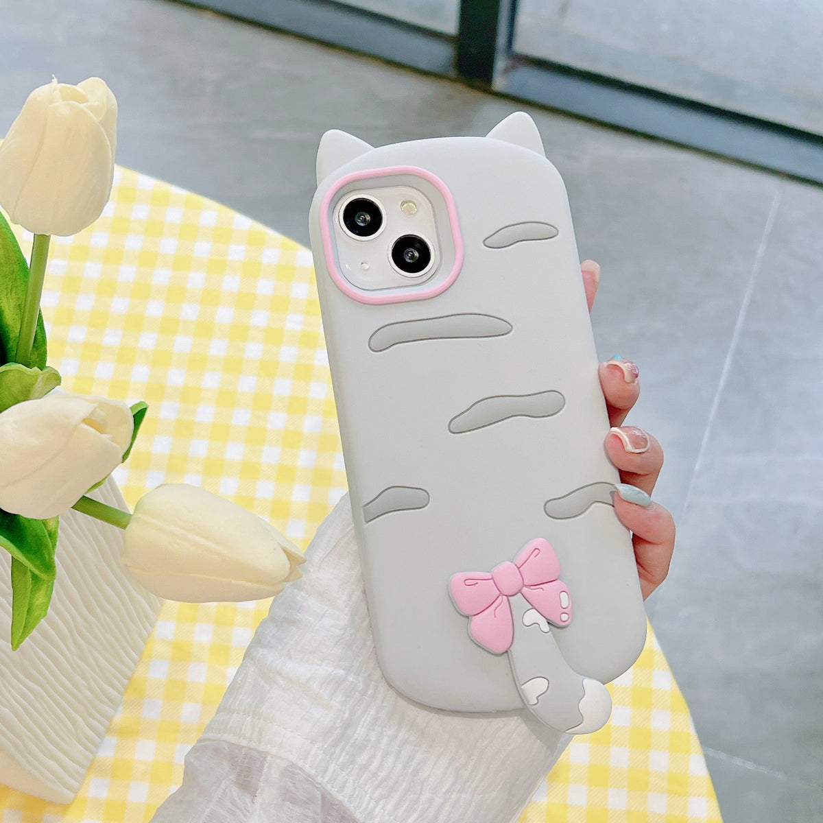 iPhone Grey Cat Phone Case - For iPhone 11 - Cat Phone Case