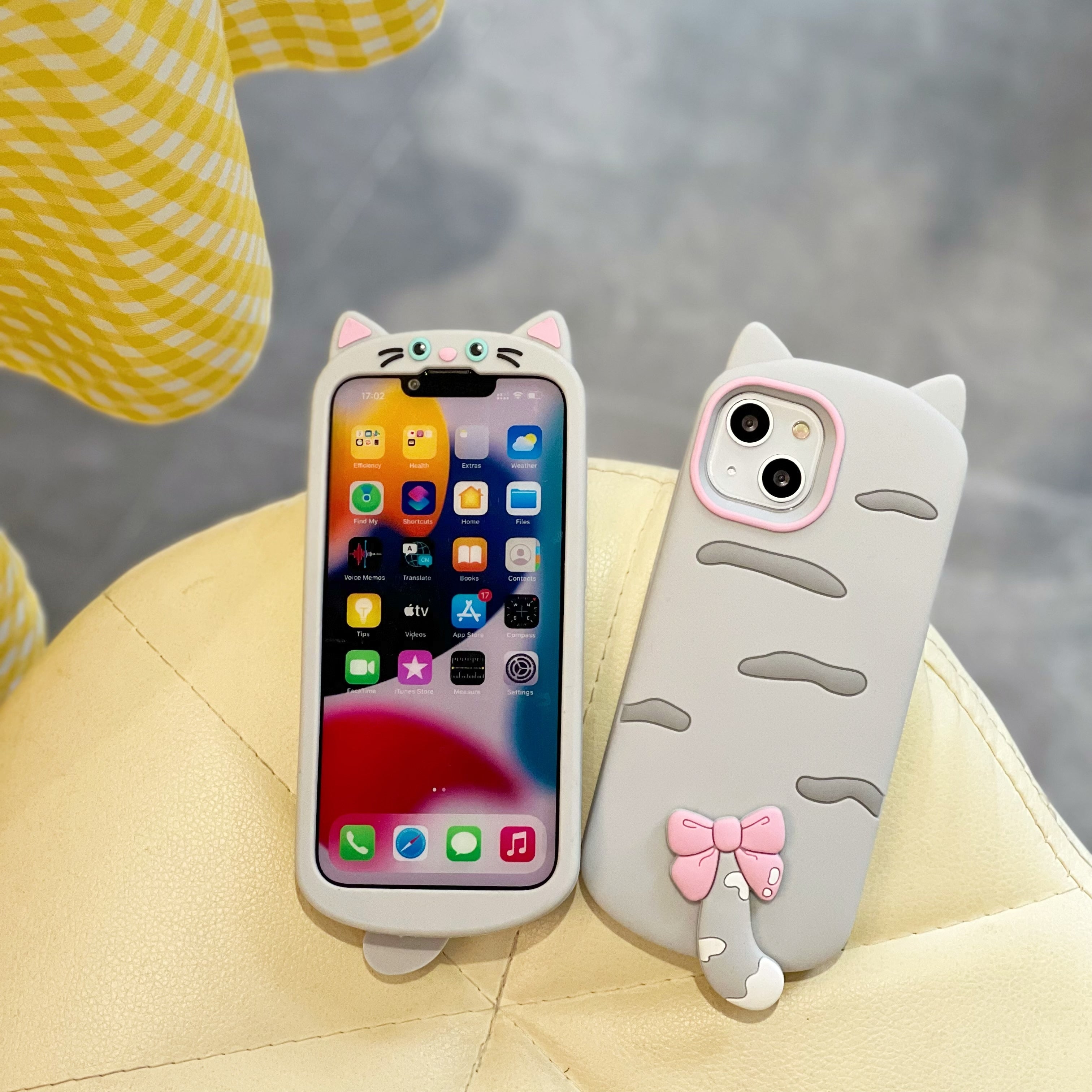 iPhone Grey Cat Phone Case - Cat Phone Case