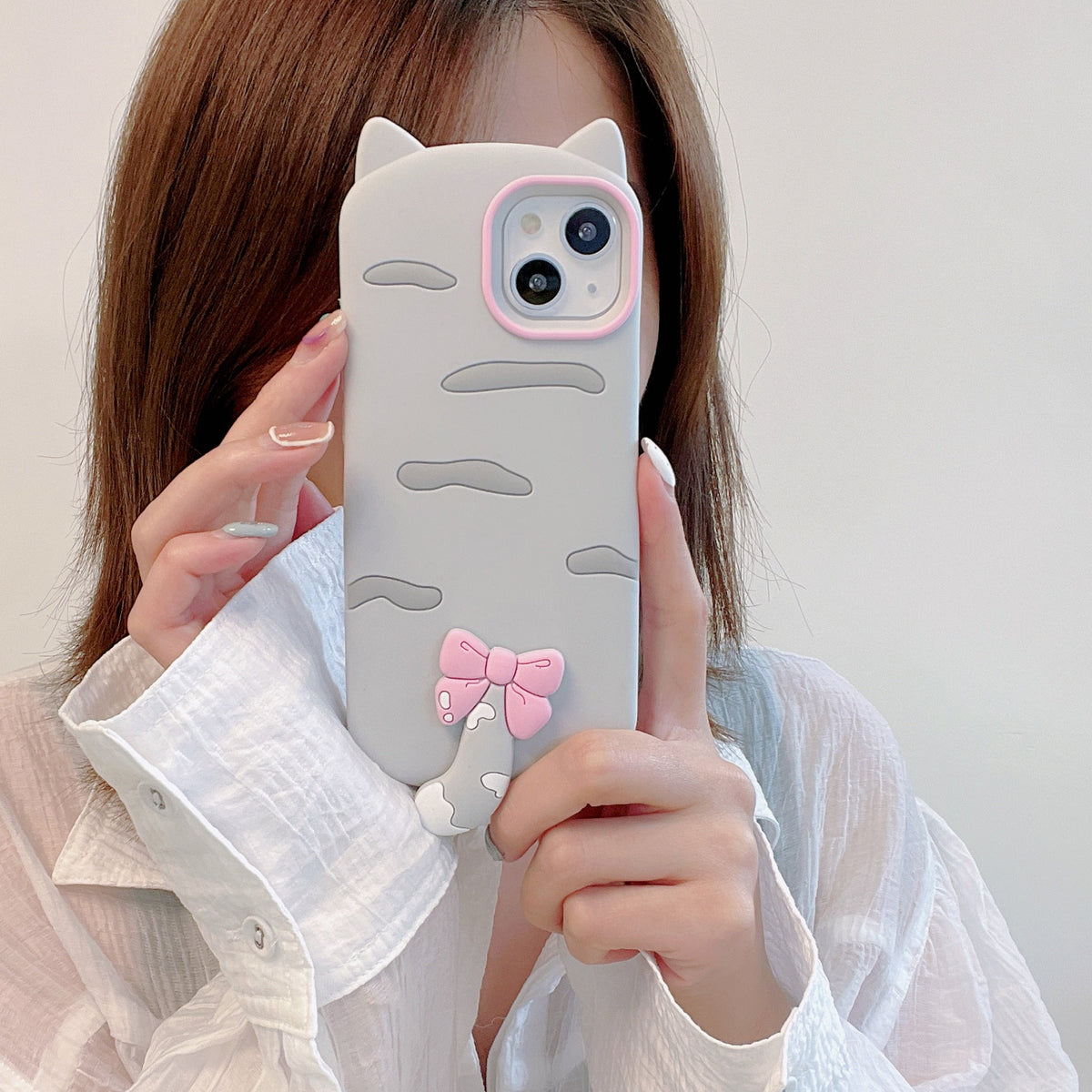 iPhone Grey Cat Phone Case - Cat Phone Case